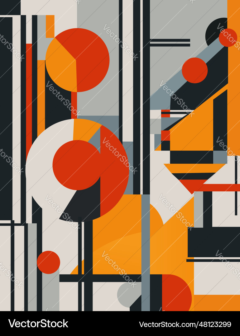 Abstract background with different geometric Vector Image