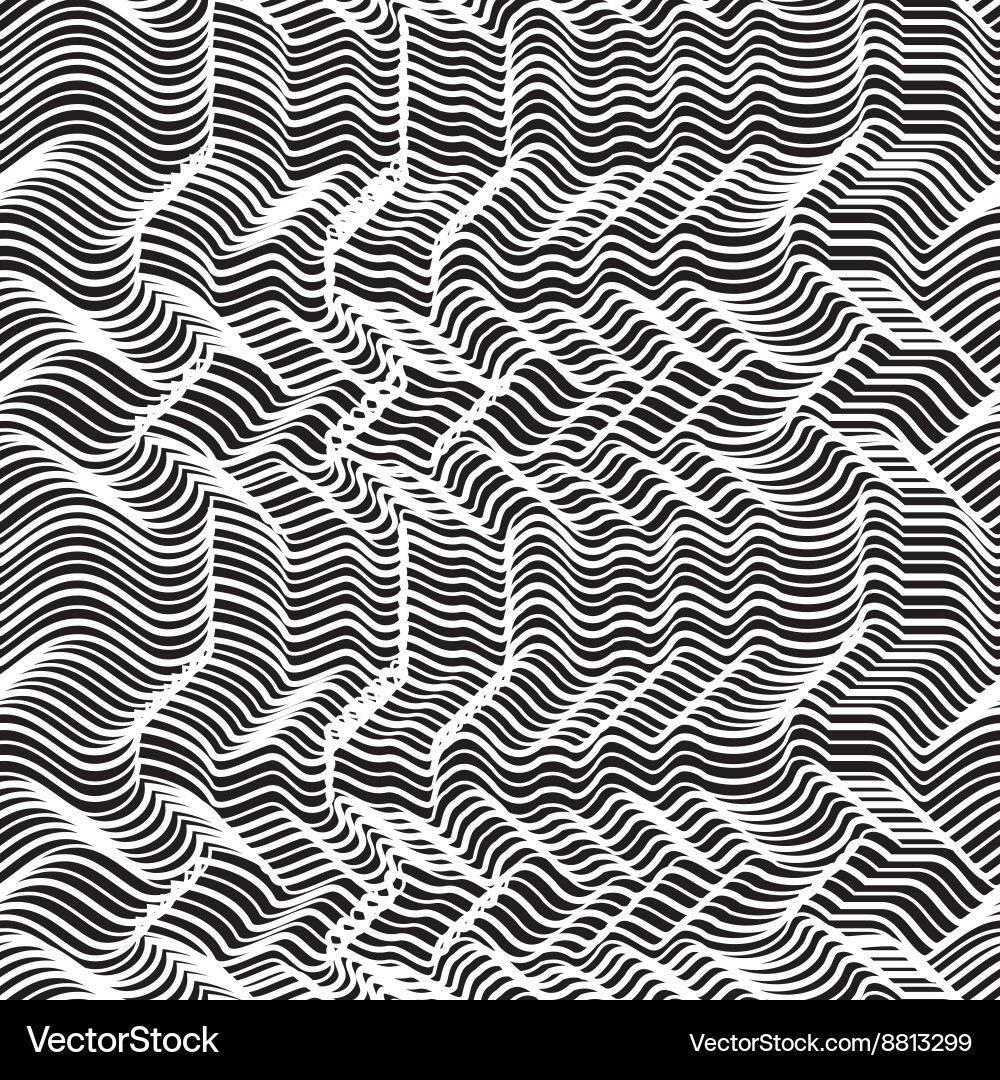 Abstract Wavy Stripe Pattern Vector Image