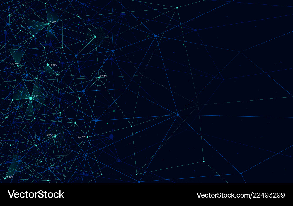 Analytical network polygonal structure with lines Analytical network polygonal structure with lines vector image
