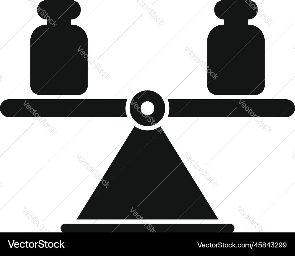 Balance core values icon simple value Vector Image