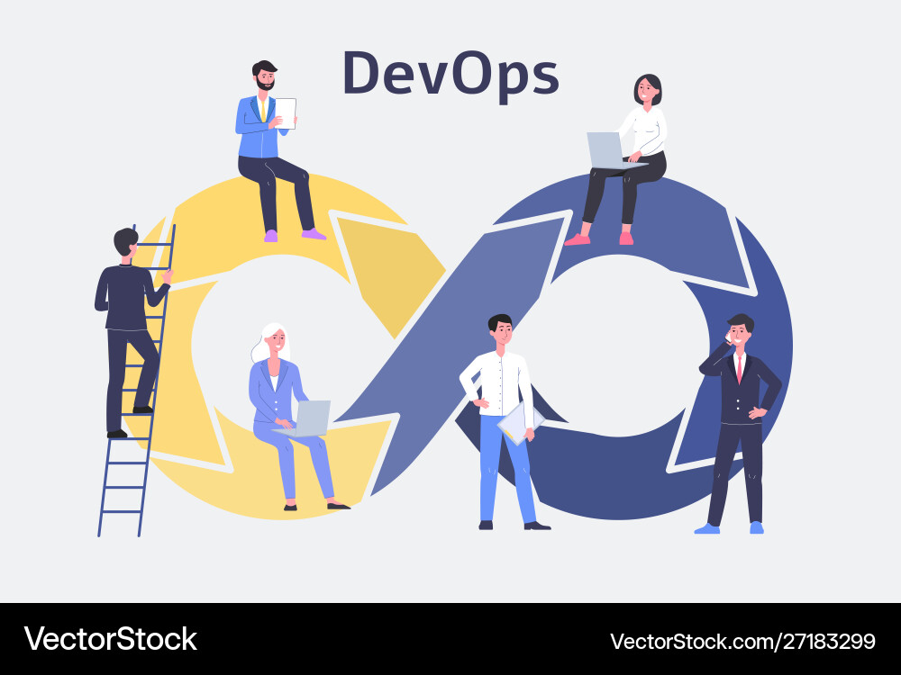 DevOps Technology & Operations vector image