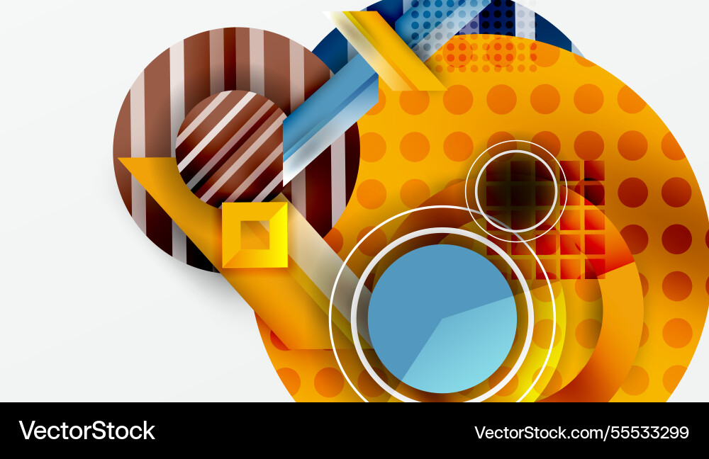 Dynamic complex geometric abstract background Vector Image