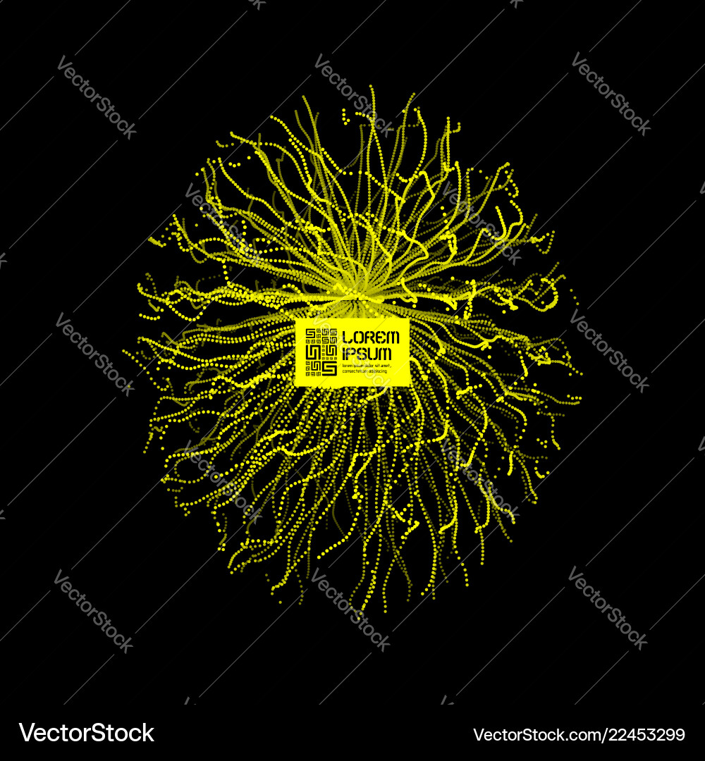 Dynamic Particle Network 3D vector image