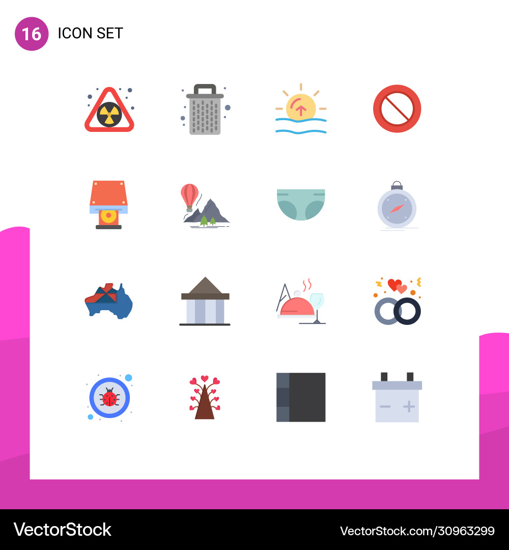 Flat Icon Set - Data Storage & Navigation vector image