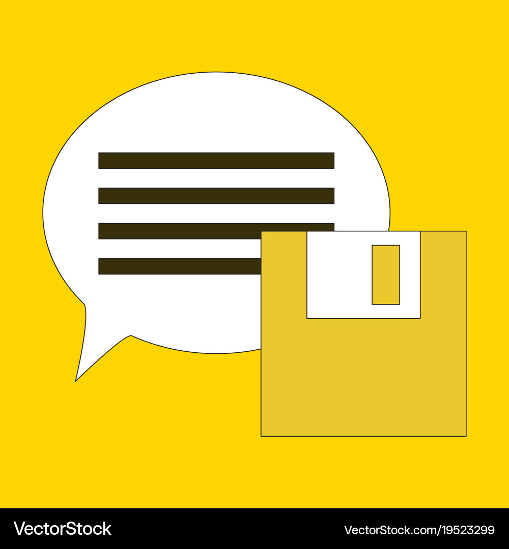 Flat text message icon speech bubble symbol Vector Image