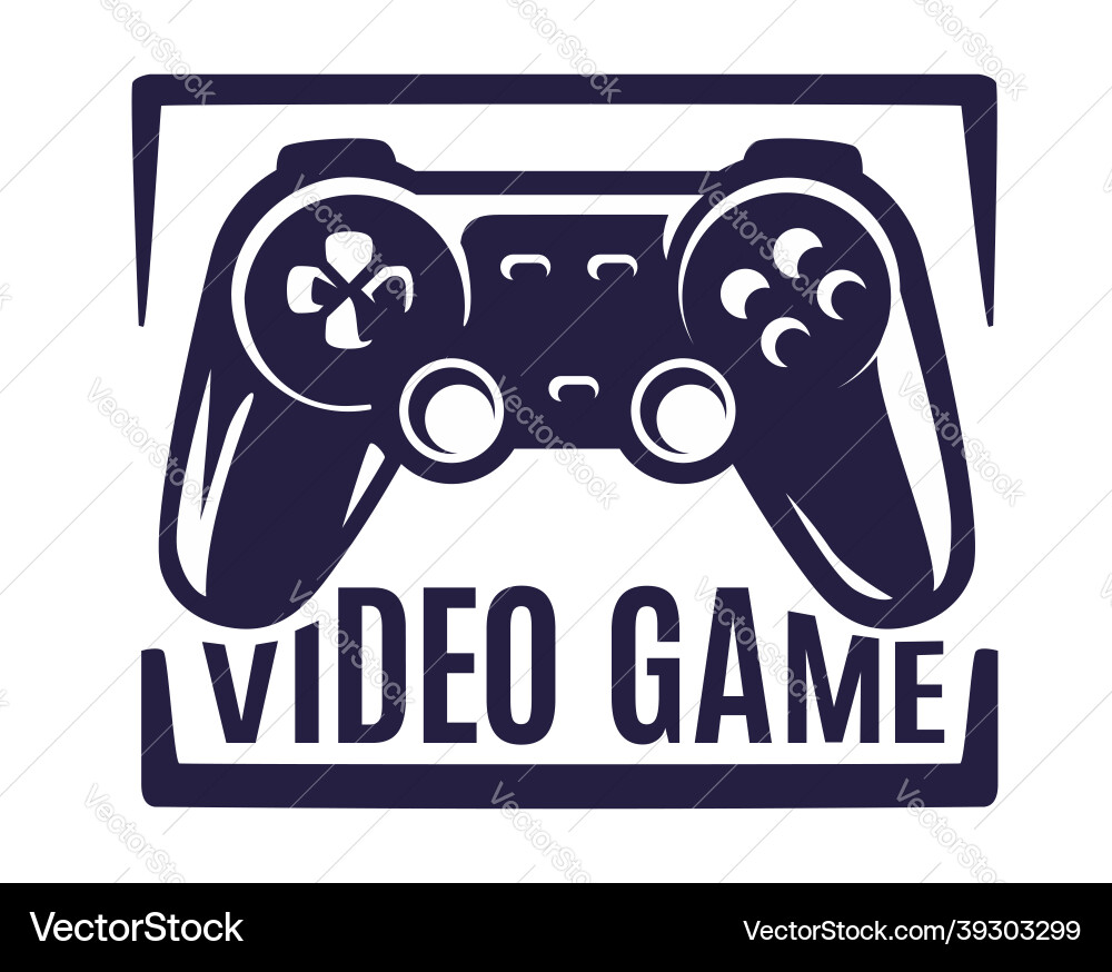 Game console joystick icon black vector image