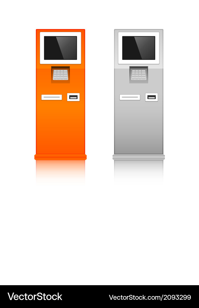Interactive Kiosk Display Vector Image
