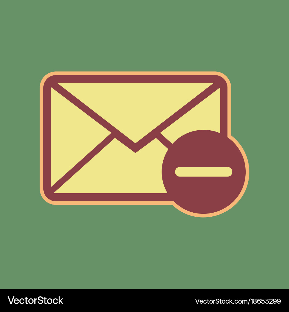 Mail sign with remove mark Vector Image