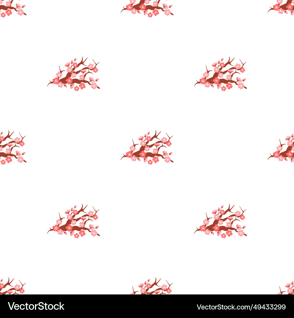 Sakura pattern the seamless served Sakura pattern the seamless served vector image