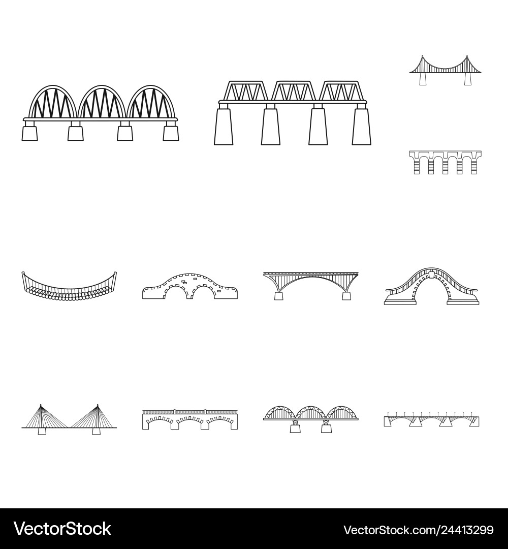 Sight and Connection Icons - Building Elements Vector Image