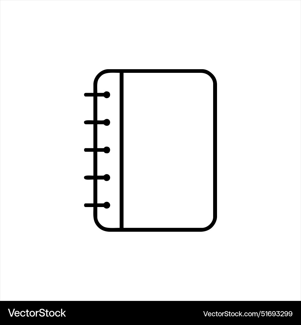 Simple notebook with minimalist and modern design Simple notebook with minimalist and modern design Vector Image
