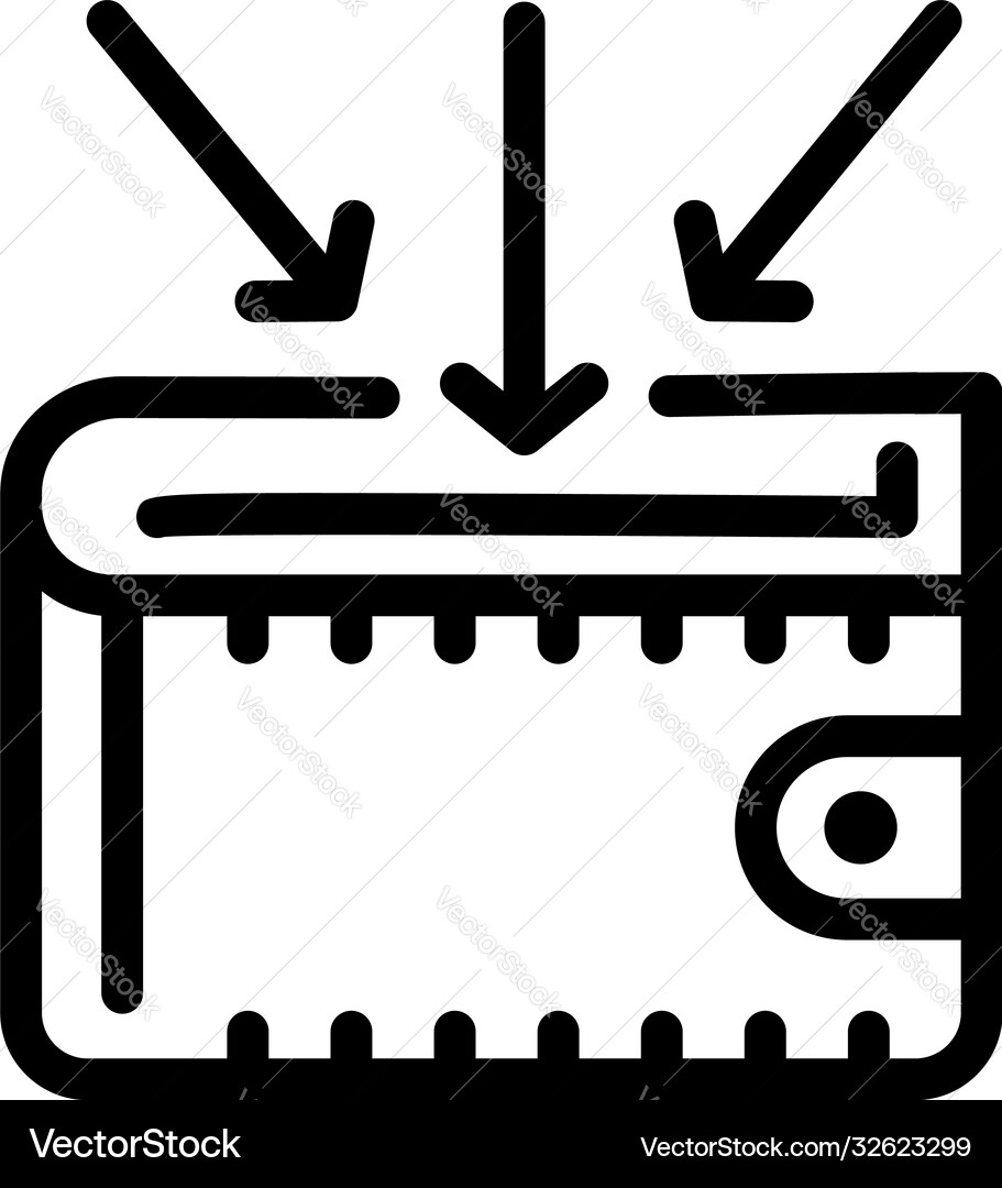 Trader wallet icon outline style Trader wallet icon outline style Vector Image