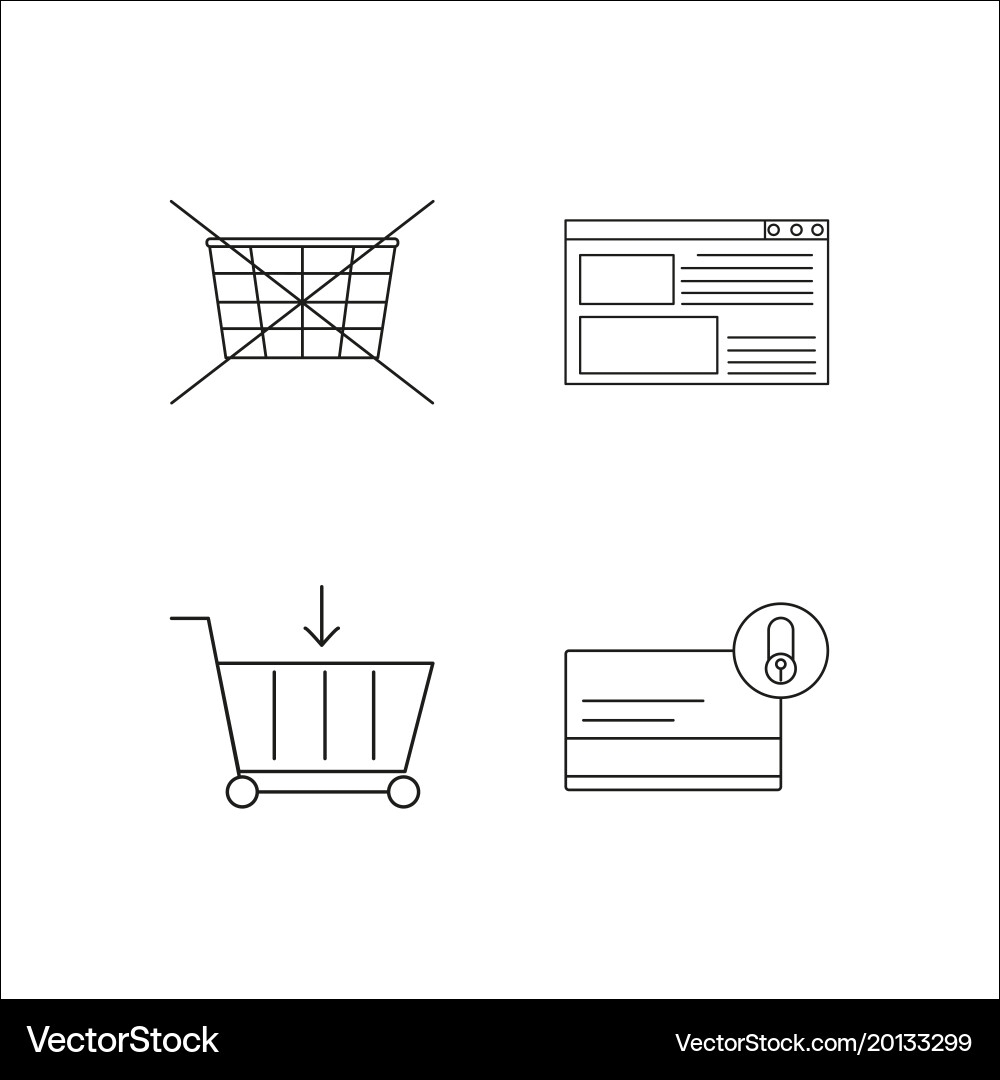 Web einfache lineare Icon setsimple Umriss Icons vektorbild