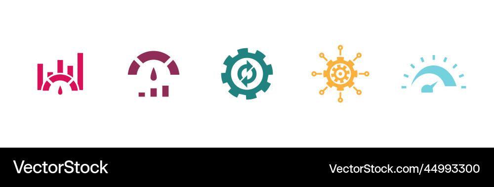 Benchmarking performance process management vector image
