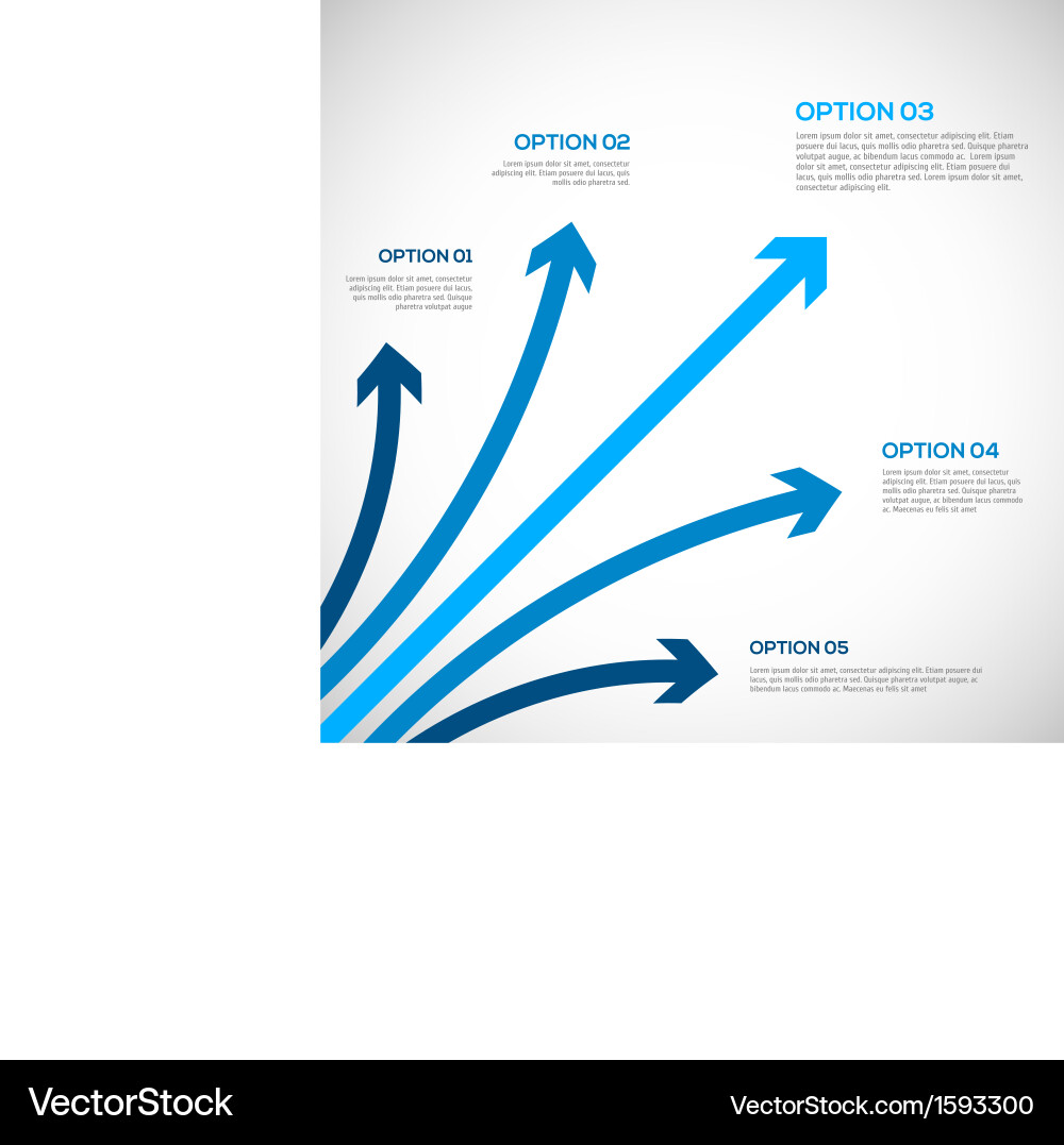 Data Visualization Template with Arrows vector image