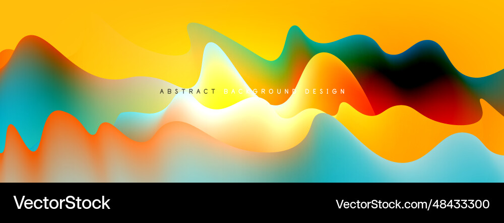 Dynamic liquid waves abstract background Vector Image