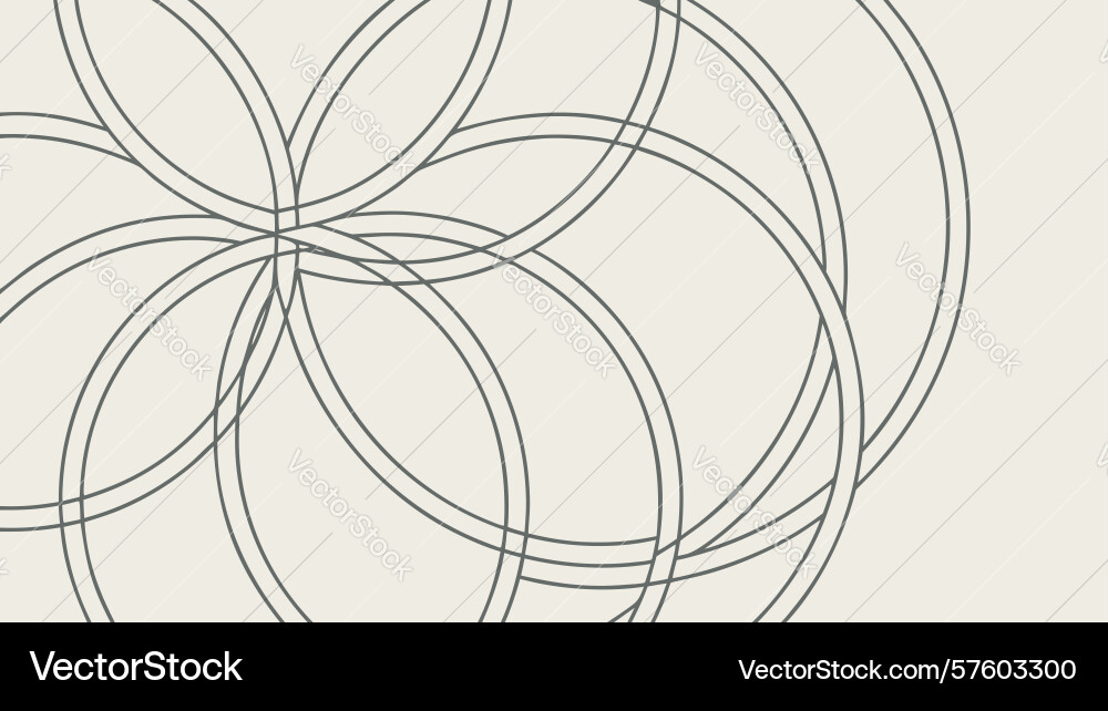 Elegant intersecting circles pattern vector image
