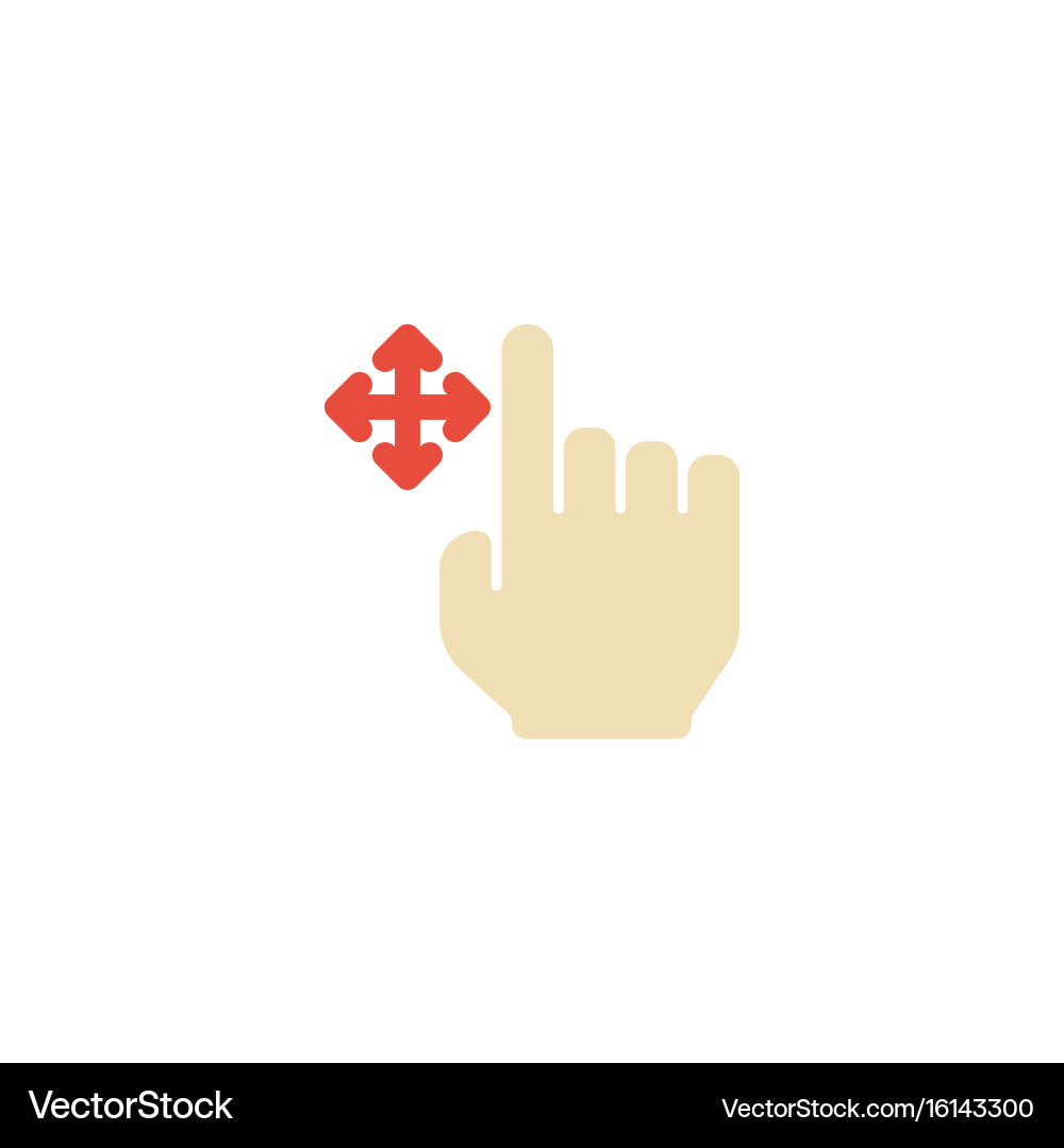 Flat icon drag element vector image