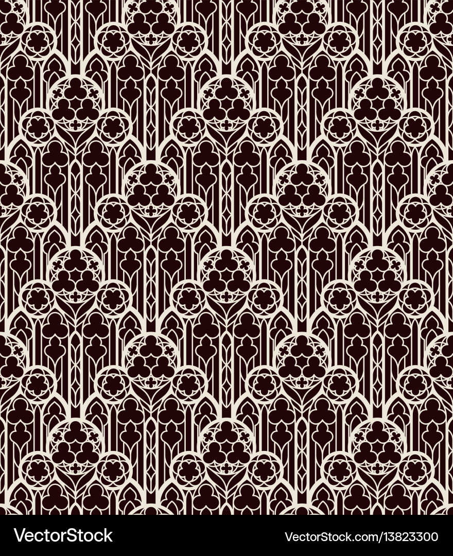 Gothic Damask Pattern Vector Image