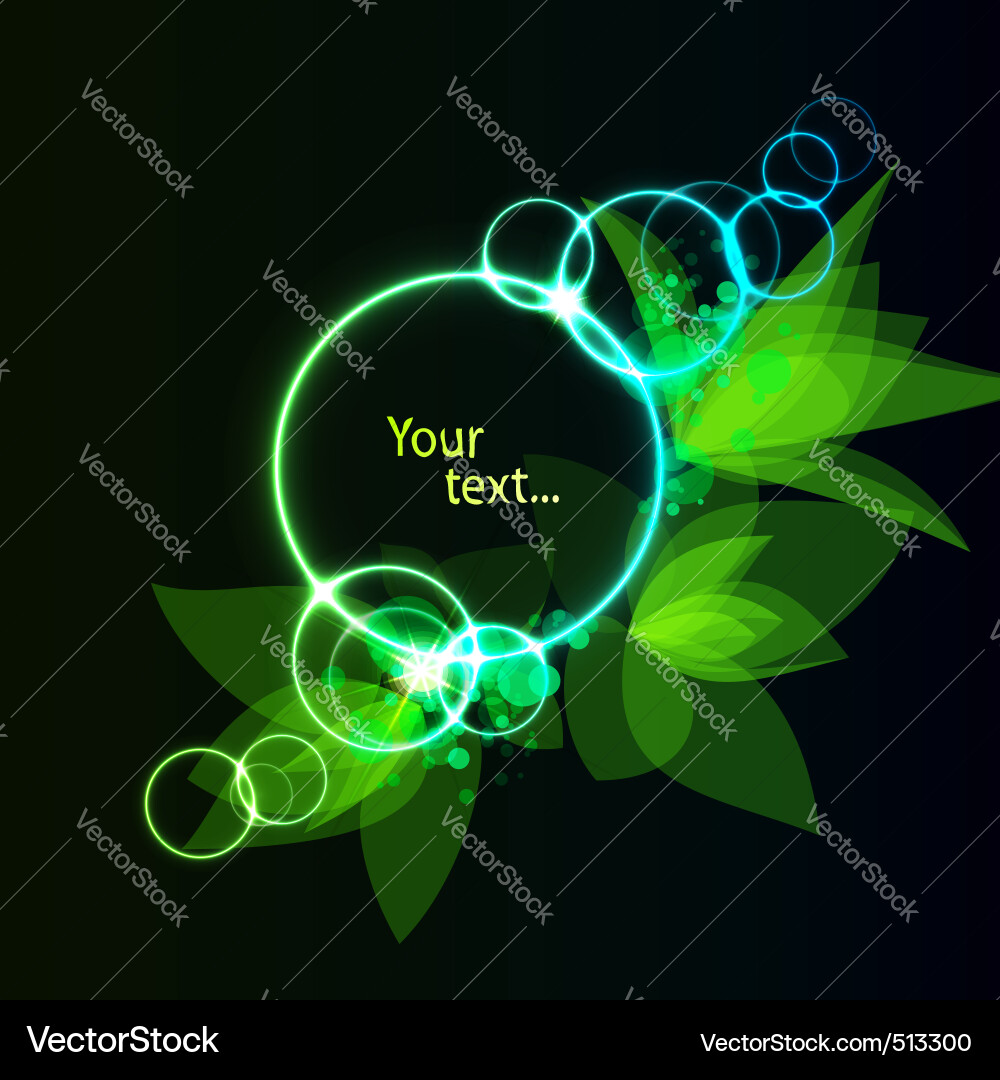 Green Leaf Abstract Spring Background Vector Image