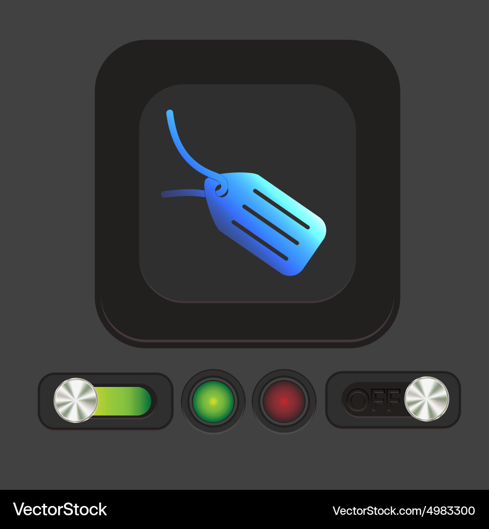 Label icon button vector image