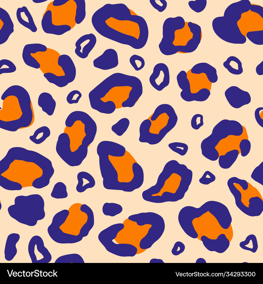Leopard Print Seamless Pattern vector image