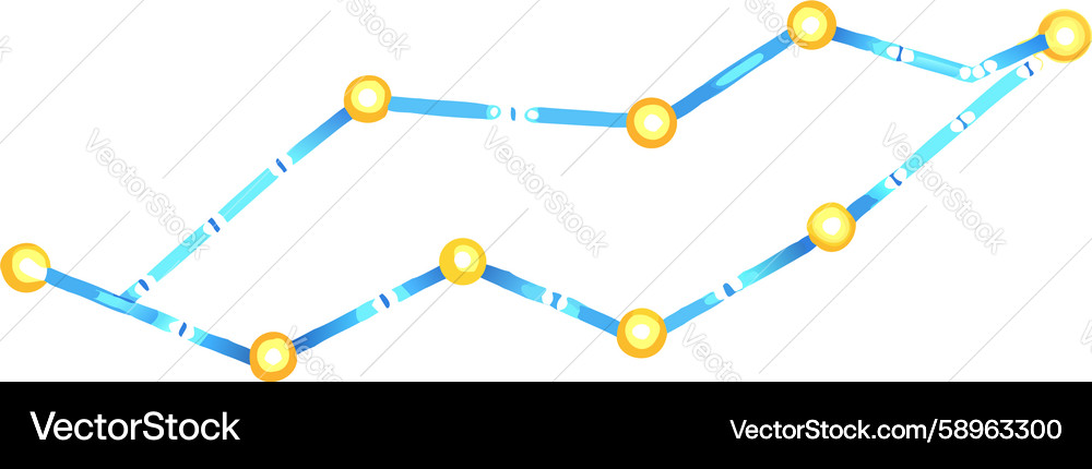 Line Graph with Data Points Vector Image