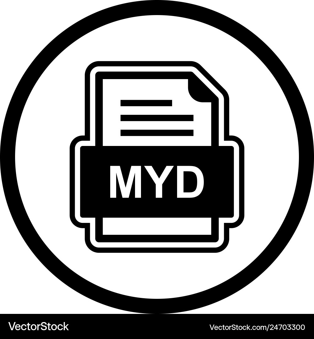 Myd file document icon Vector Image