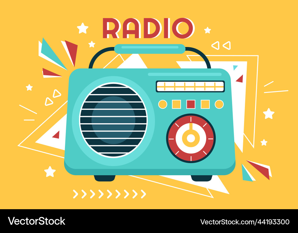 Radio player for record talk show interviews Radio player for record talk show interviews vector image
