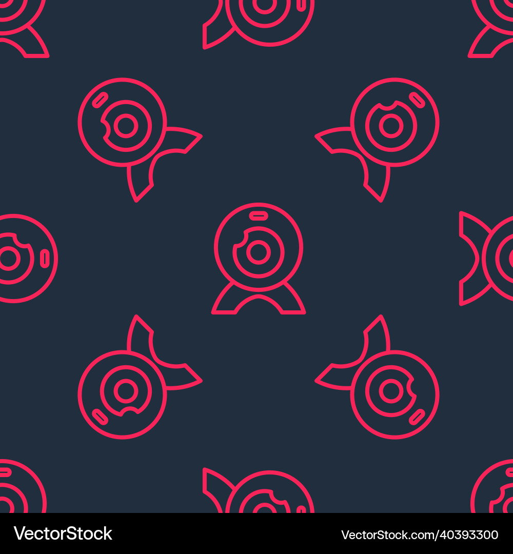 Red line web camera icon isolated seamless pattern Red line web camera icon isolated seamless pattern vector image