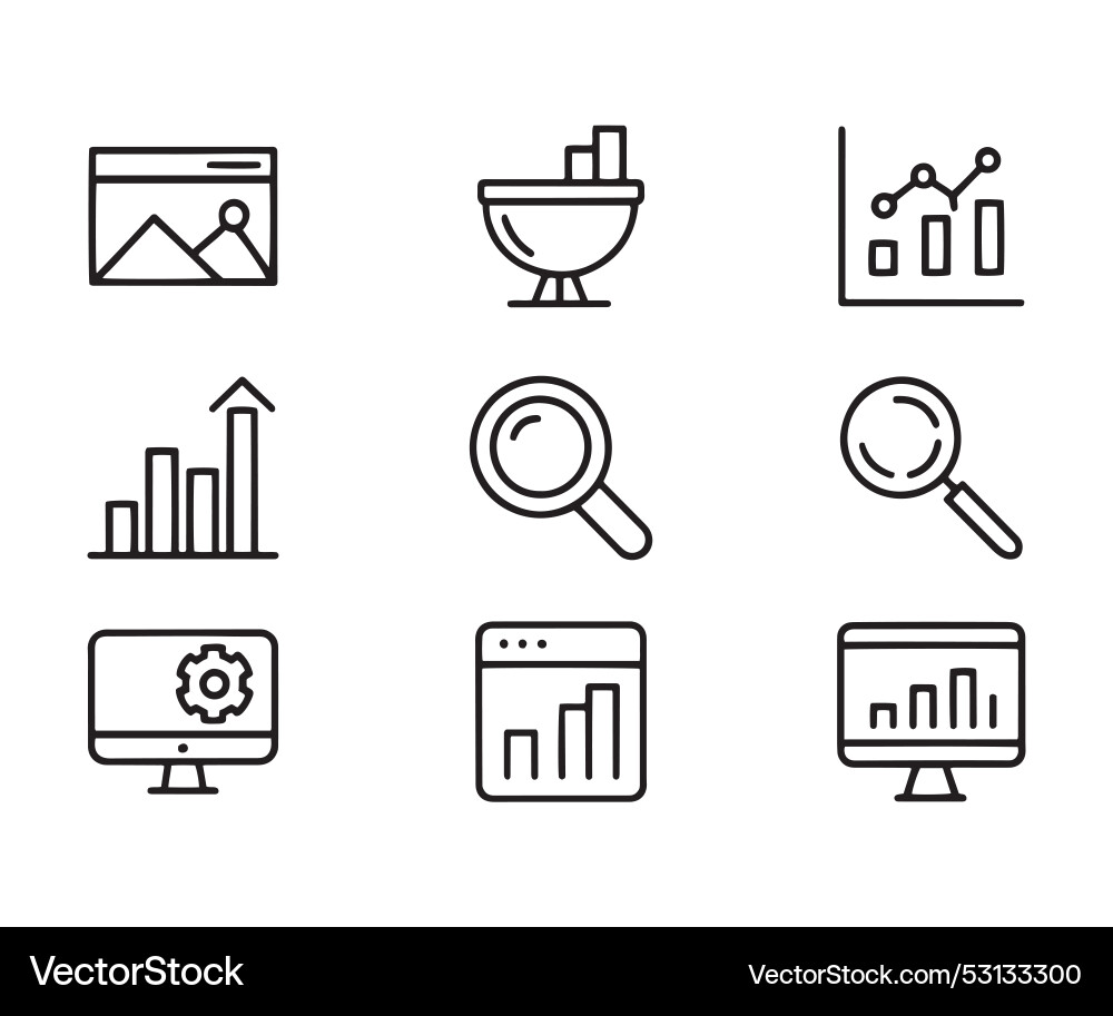 Search and analysis concept related editable icon Vector Image