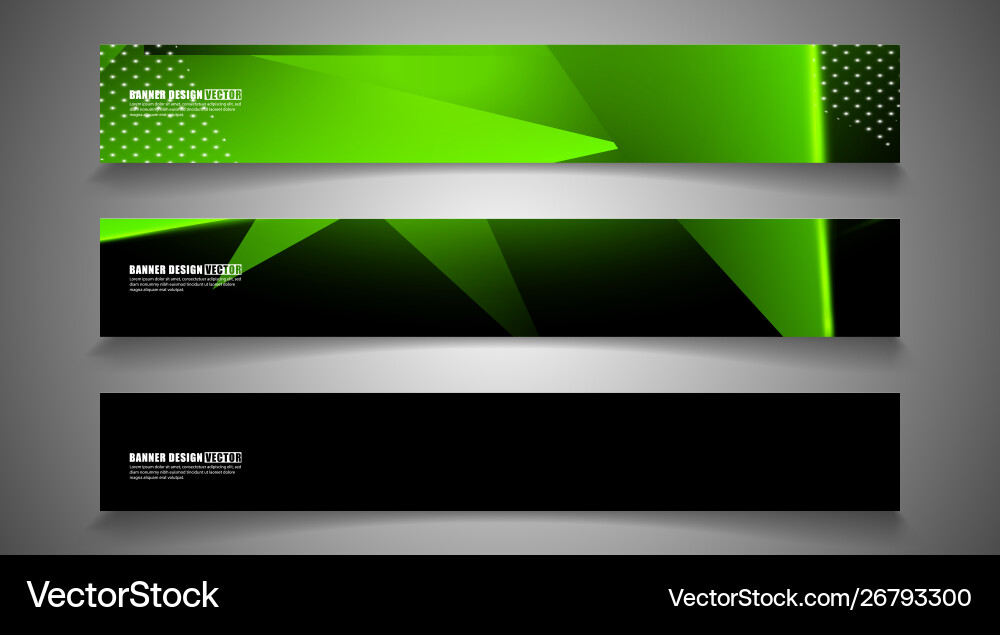Set triangle background light header banner Set triangle background light header banner vector image