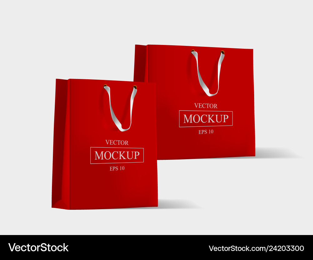 Shopping bag mock-up of blank package Shopping bag mock-up of blank package vector image