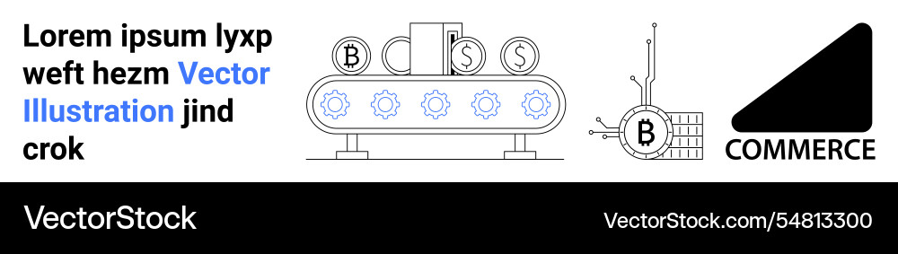 Smart automated production line with blockchain Smart automated production line with blockchain vector image