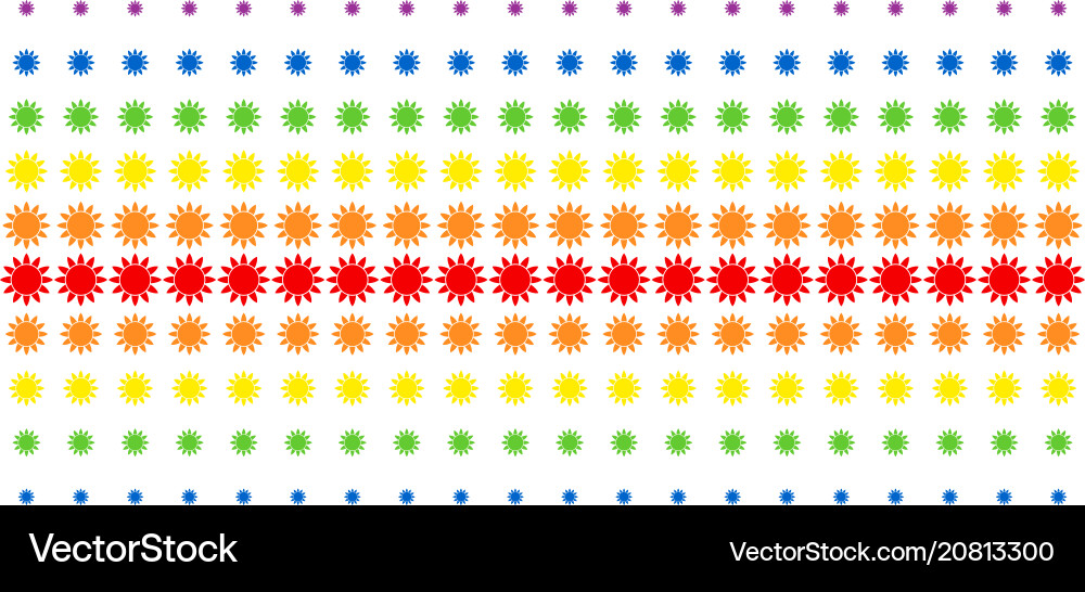Sun shape halftone spectral pattern Sun shape halftone spectral pattern vector image