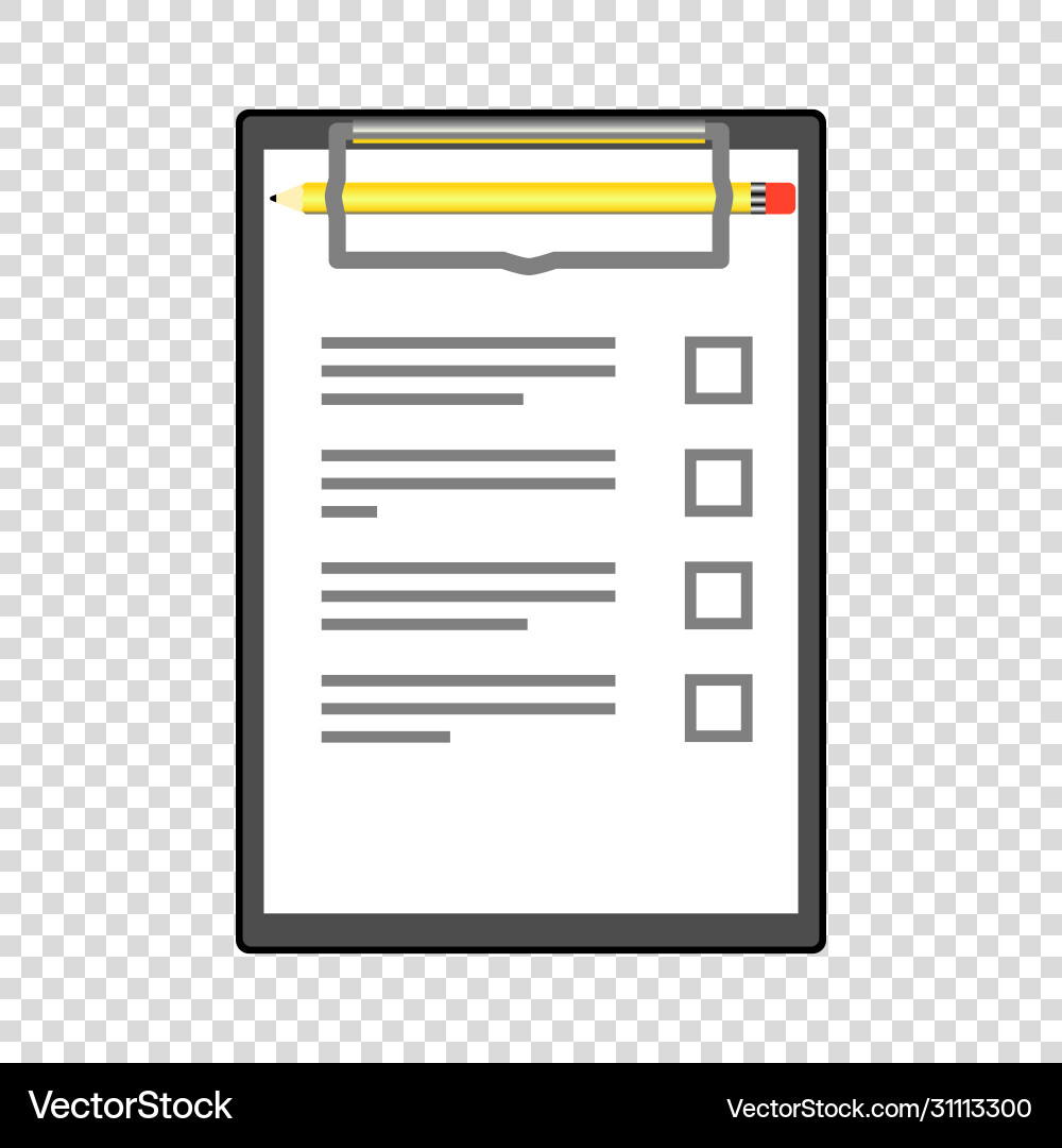 To do list with pencil filled empty To do list with pencil filled empty vector image