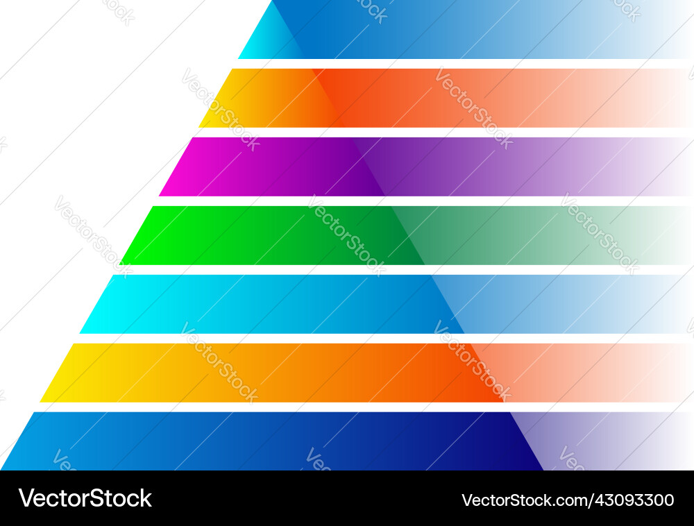 Triangle pyramid chart graph icon series Triangle pyramid chart graph icon series Vector Image