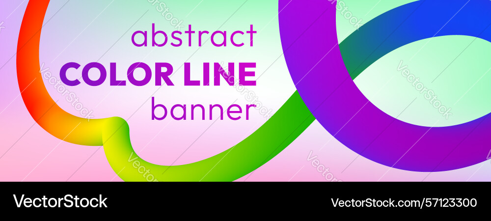 Vibrant smooth colorful ribbon on soft background Vector Image