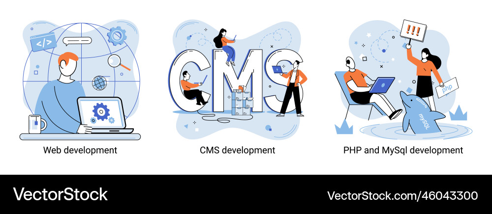 Website architecture concepts web development Website architecture concepts web development Vector Image