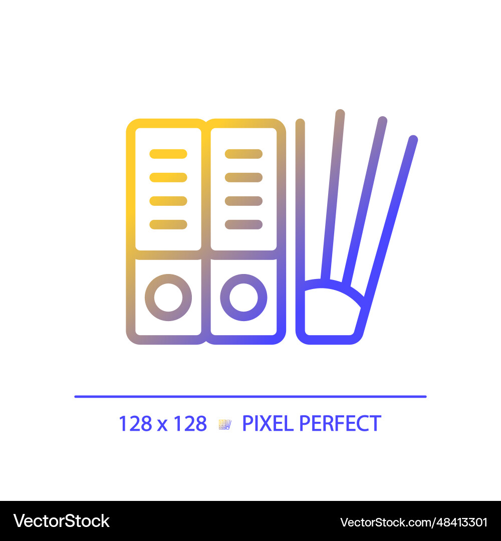2d file thin linear gradient icon 2d file thin linear gradient icon vector image