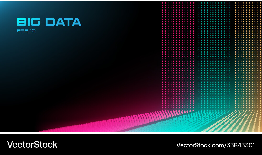 Big data stream with depth field effect dof Big data stream with depth field effect dof Vector Image