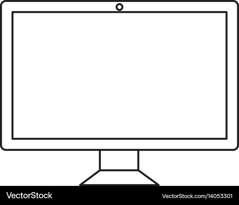 Computer desktop with template icon vector image