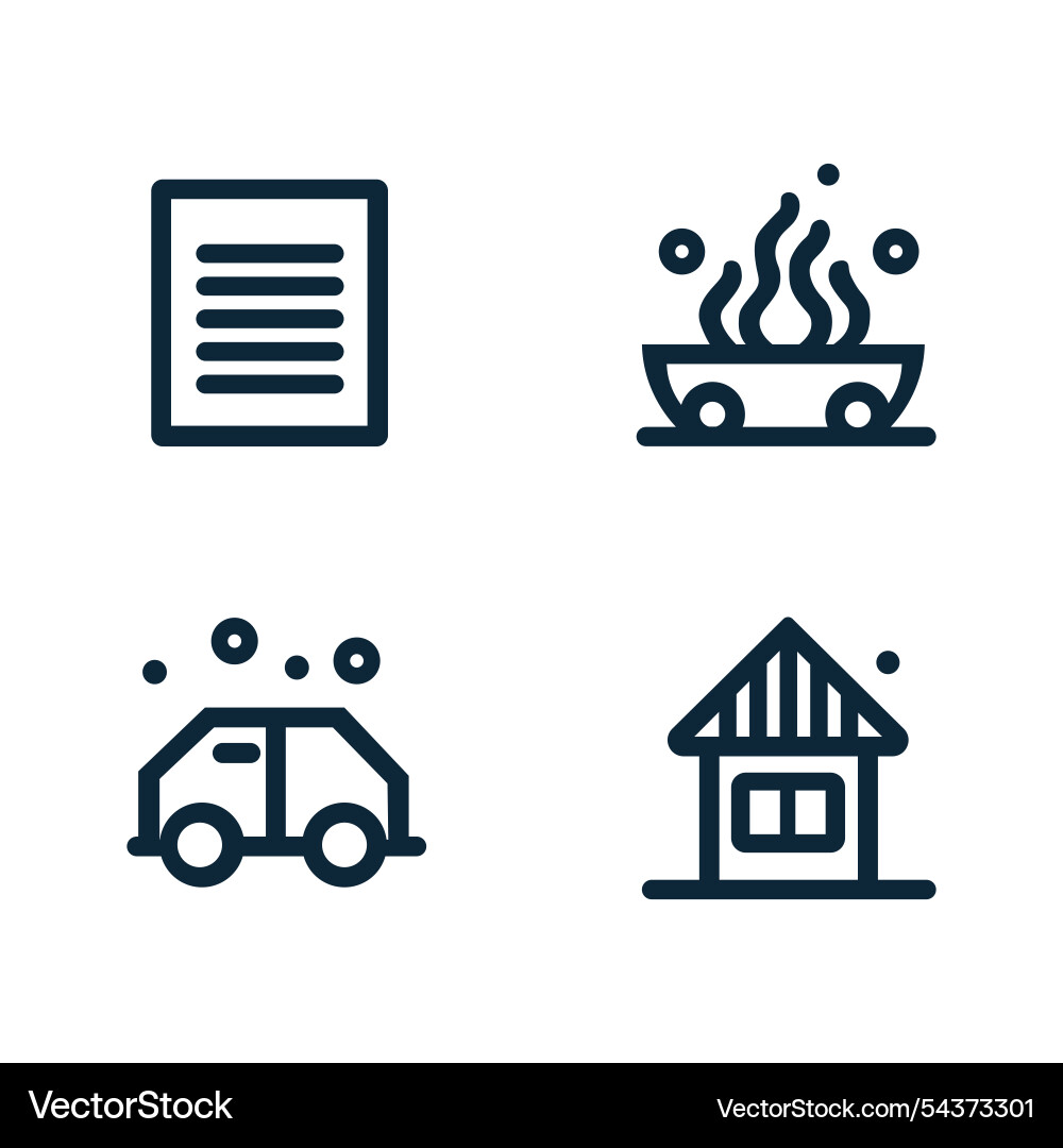 Concept of icon collection with daily routine illu Concept of icon collection with daily routine illu vector image
