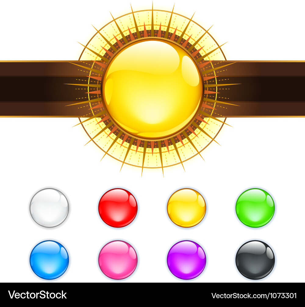 Design elements glossy vector image