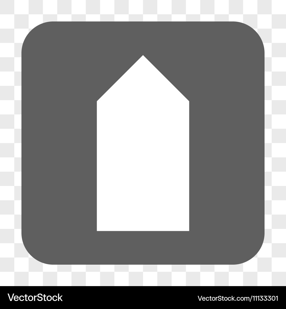 Direction up rounded square button vector image