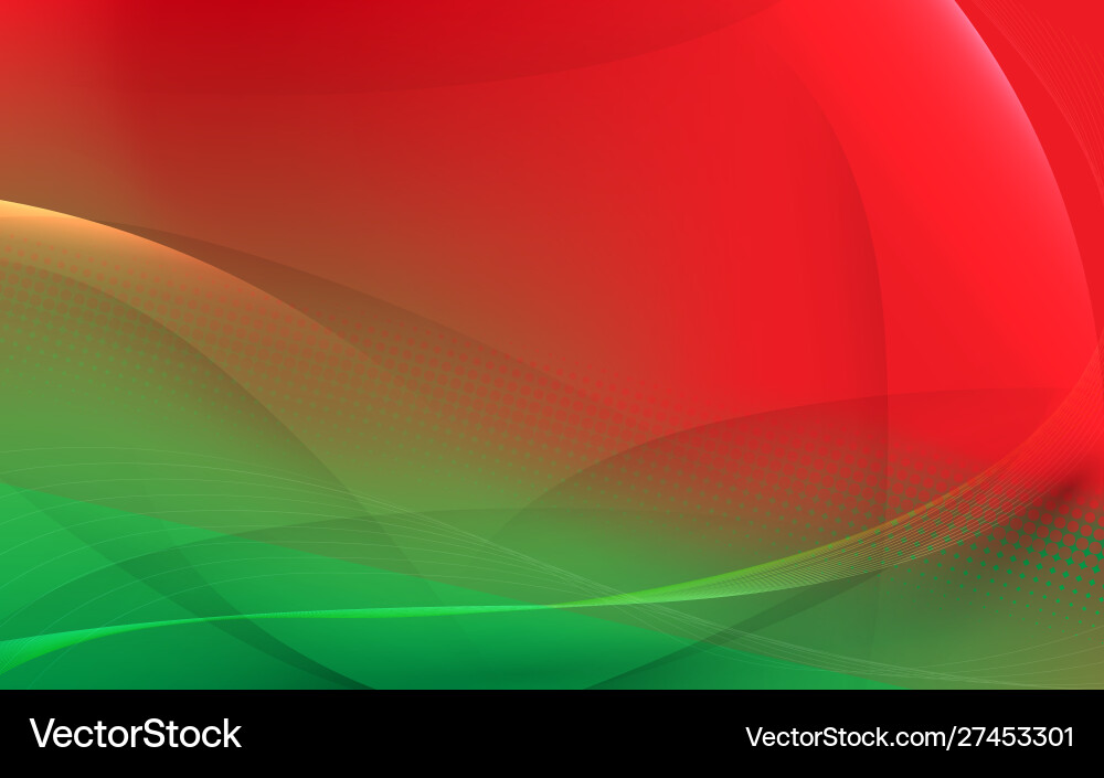 Dynamic Red and Green Abstract Background vector image