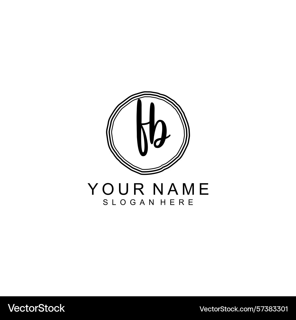 Elegant fb initial logo collection with modern Elegant fb initial logo collection with modern Vector Image