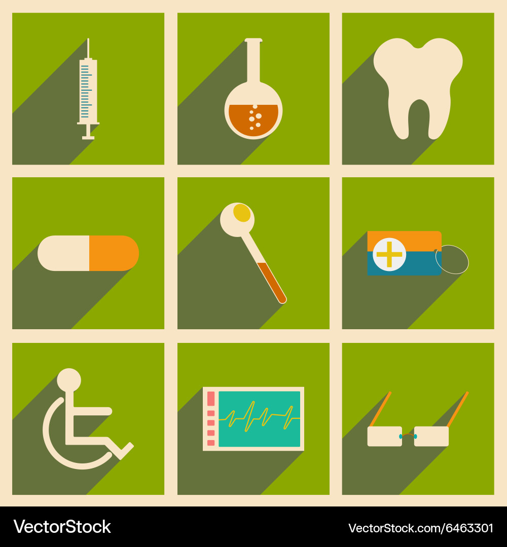Flat with shadow concept and mobile application vector image