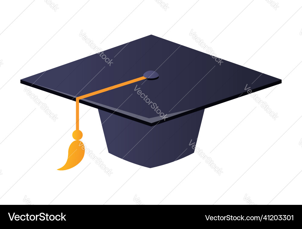 Graduation cap - modern flat design style isolated Graduation cap - modern flat design style isolated vector image