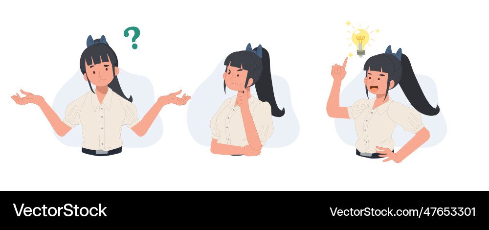 Process of thinking solving the problems concept Vector Image